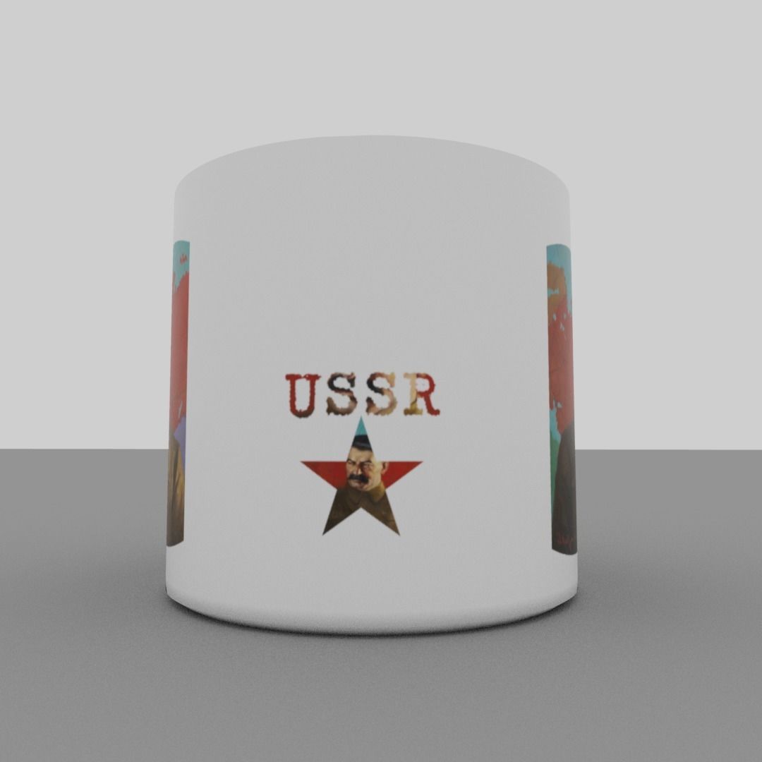 Joseph Stalin mug Low-poly 3D model_18