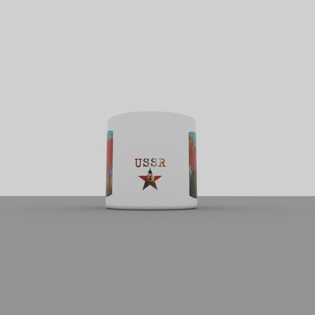 Joseph Stalin mug Low-poly 3D model_8