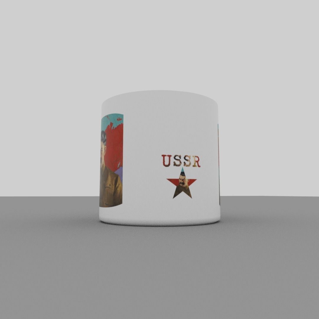 Joseph Stalin mug Low-poly 3D model_19