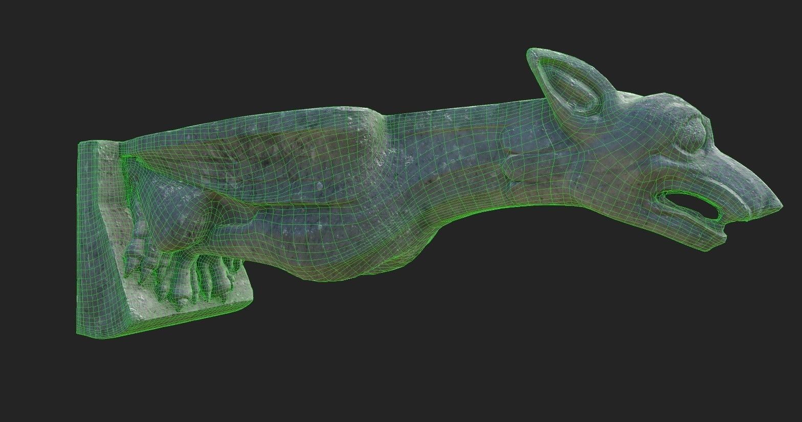 Gargoyle08 Low-poly 3D model_17