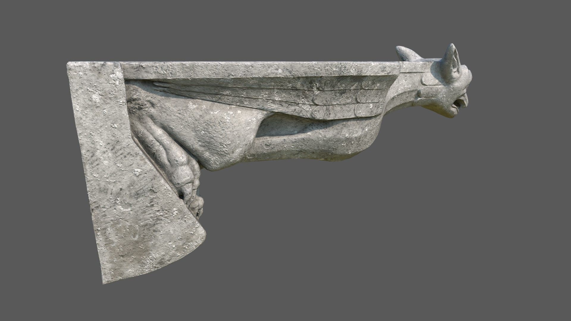 Gargoyle08 Low-poly 3D model_4