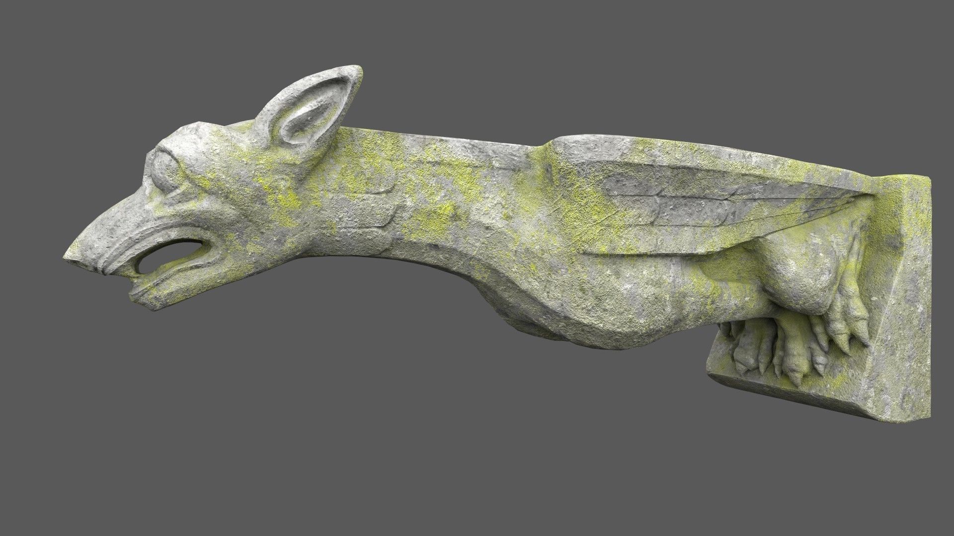 Gargoyle08 Low-poly 3D model_11