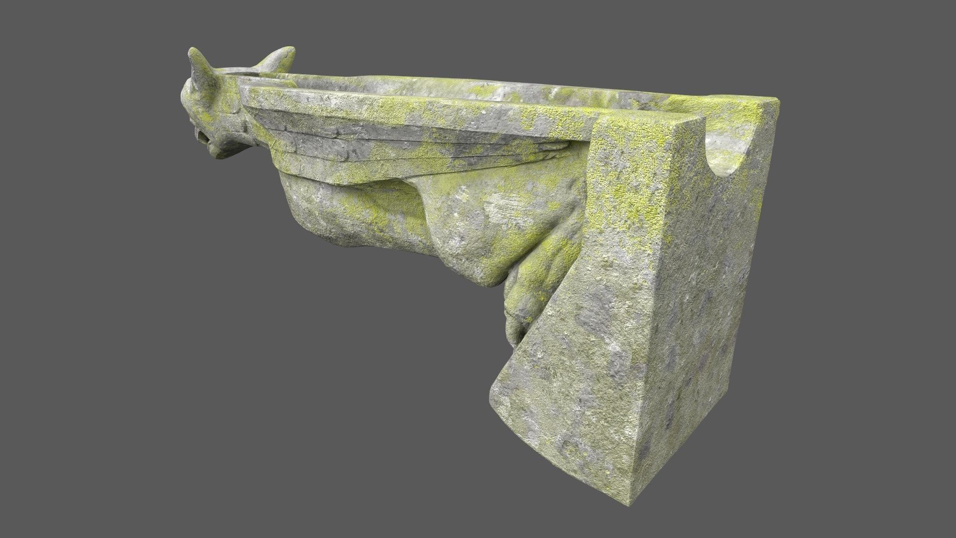 Gargoyle08 Low-poly 3D model_13