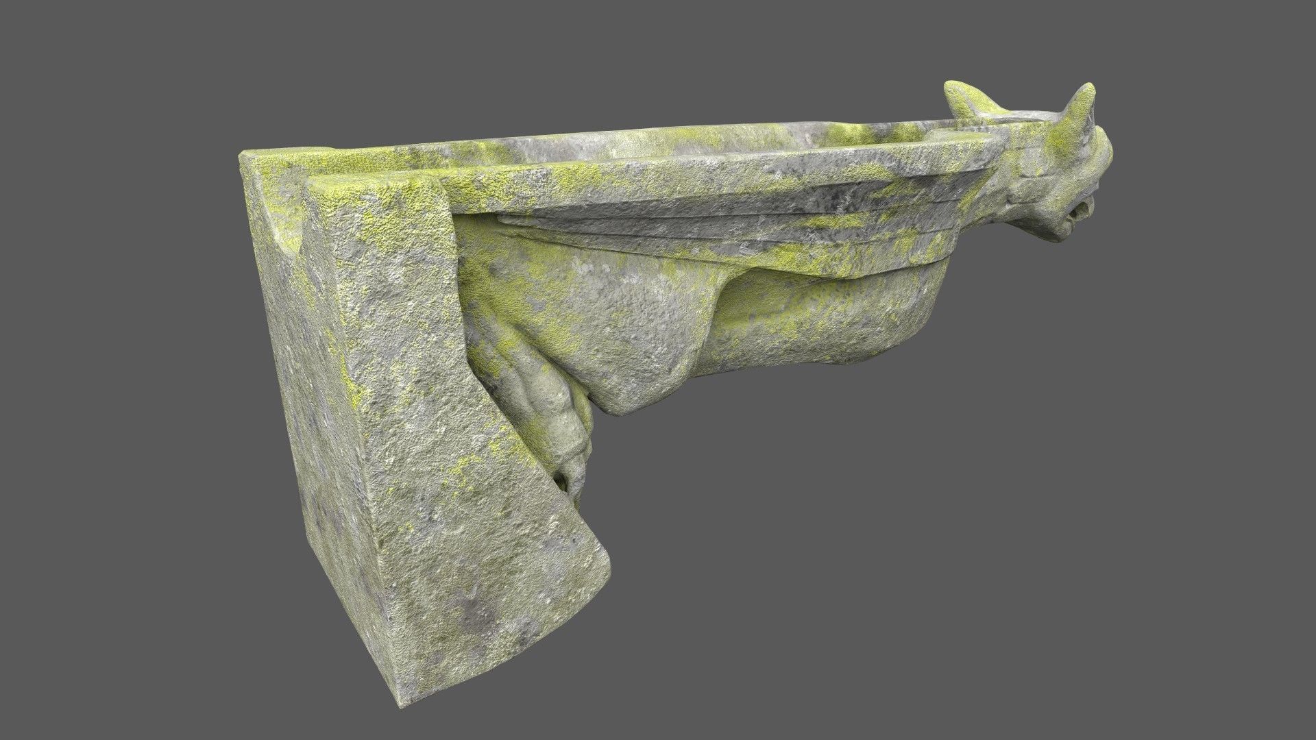 Gargoyle08 Low-poly 3D model_14