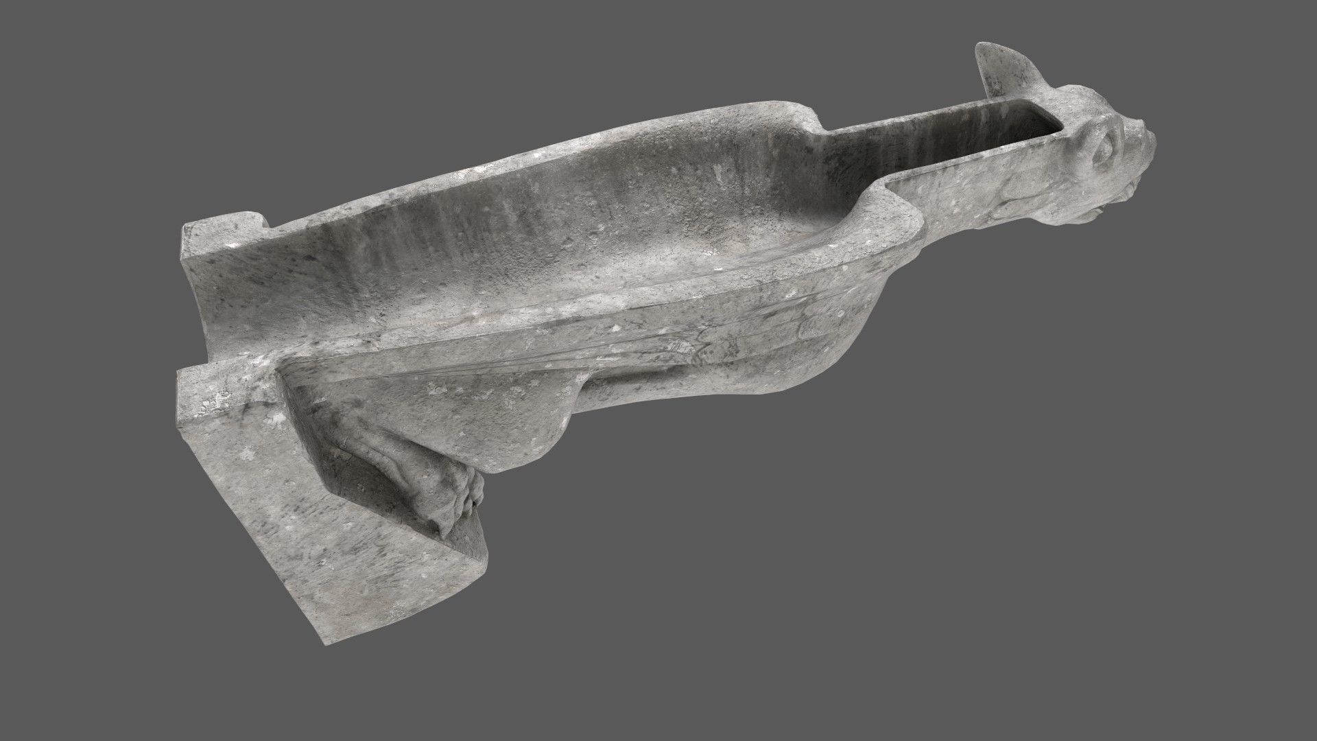 Gargoyle08 Low-poly 3D model_3