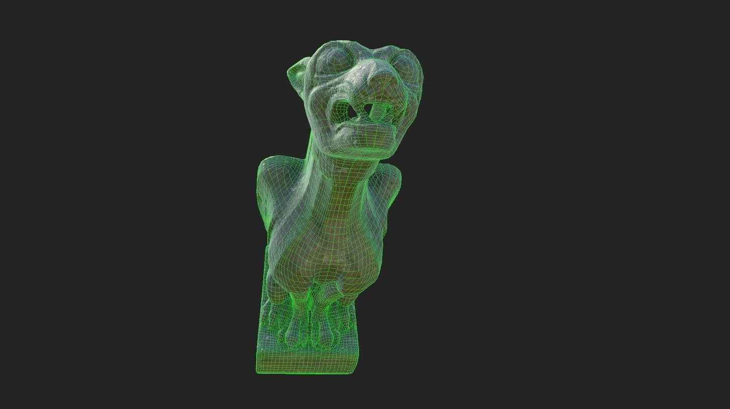 Gargoyle08 Low-poly 3D model_18