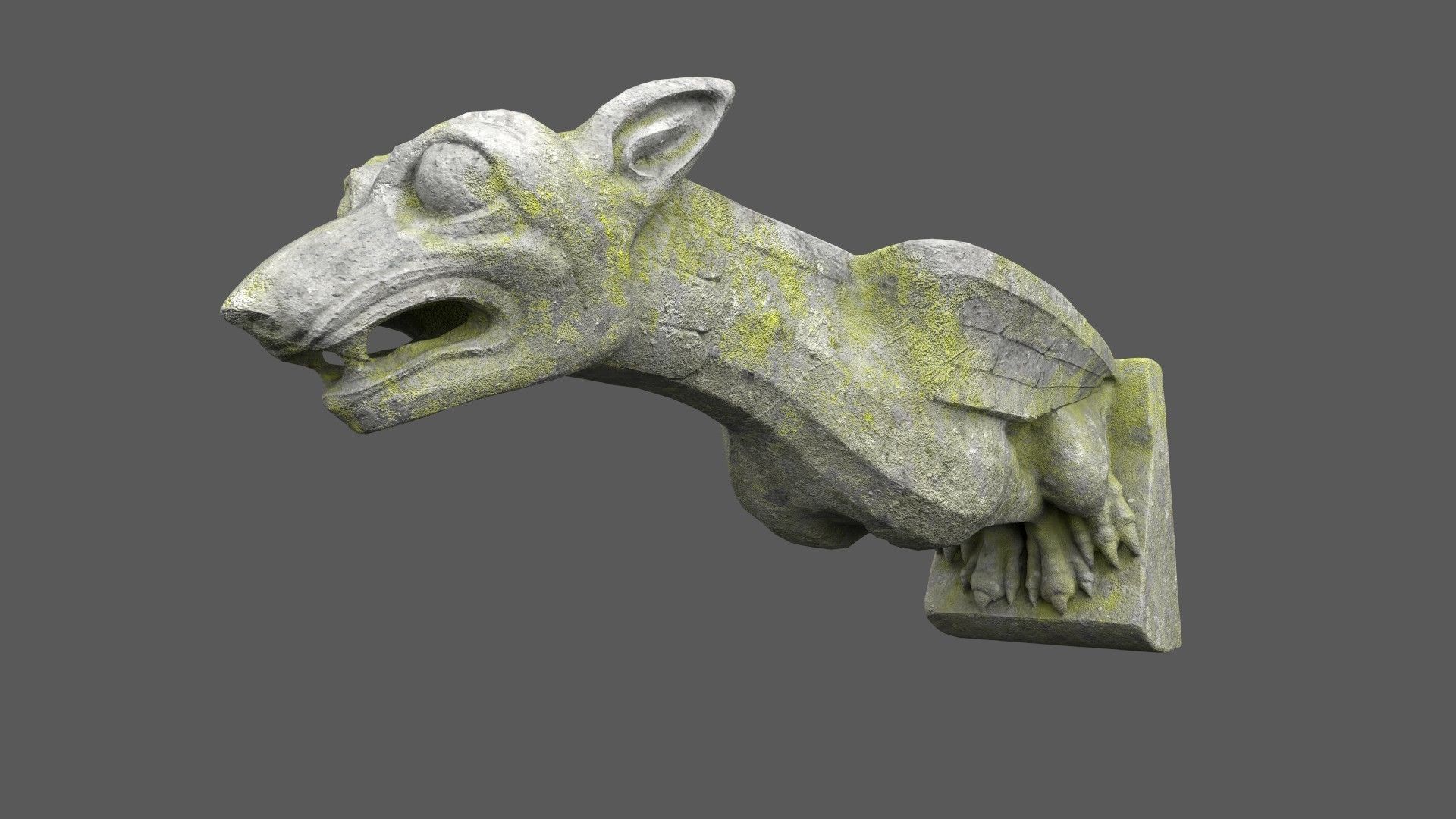 Gargoyle08 Low-poly 3D model_10