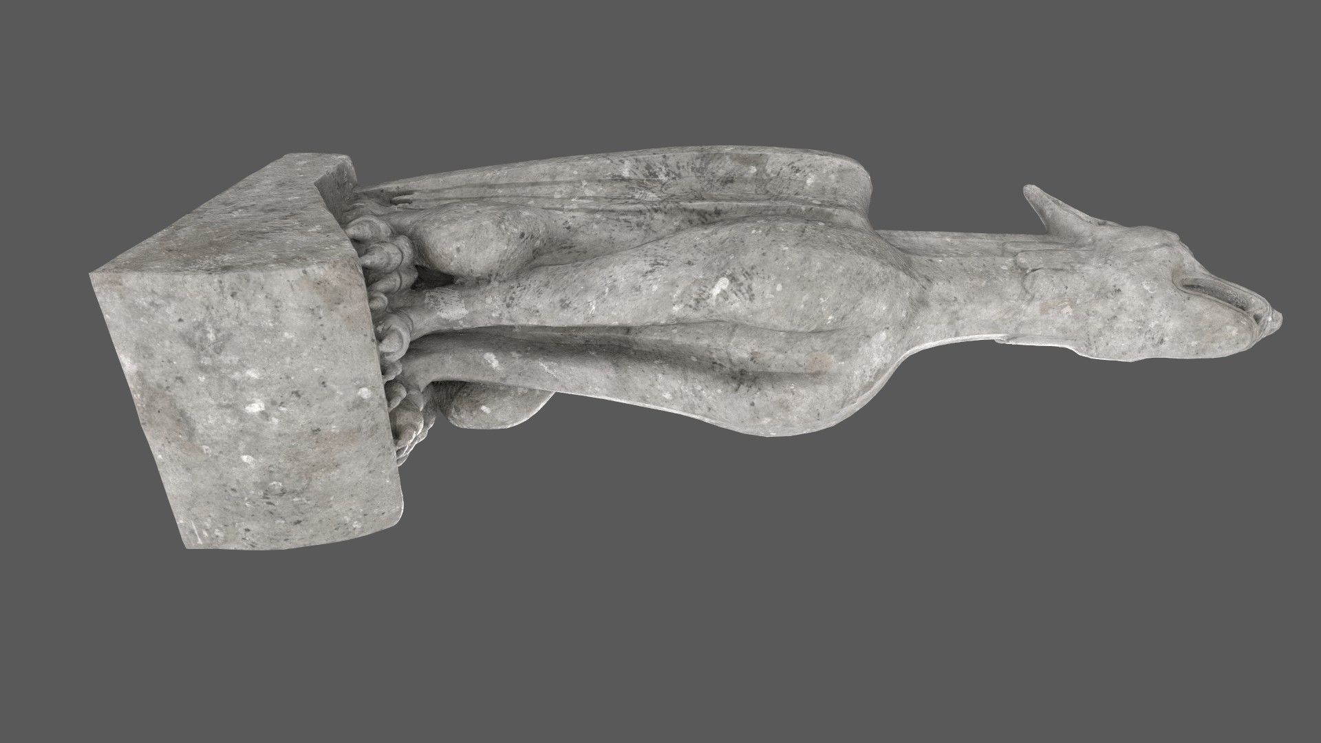 Gargoyle08 Low-poly 3D model_2