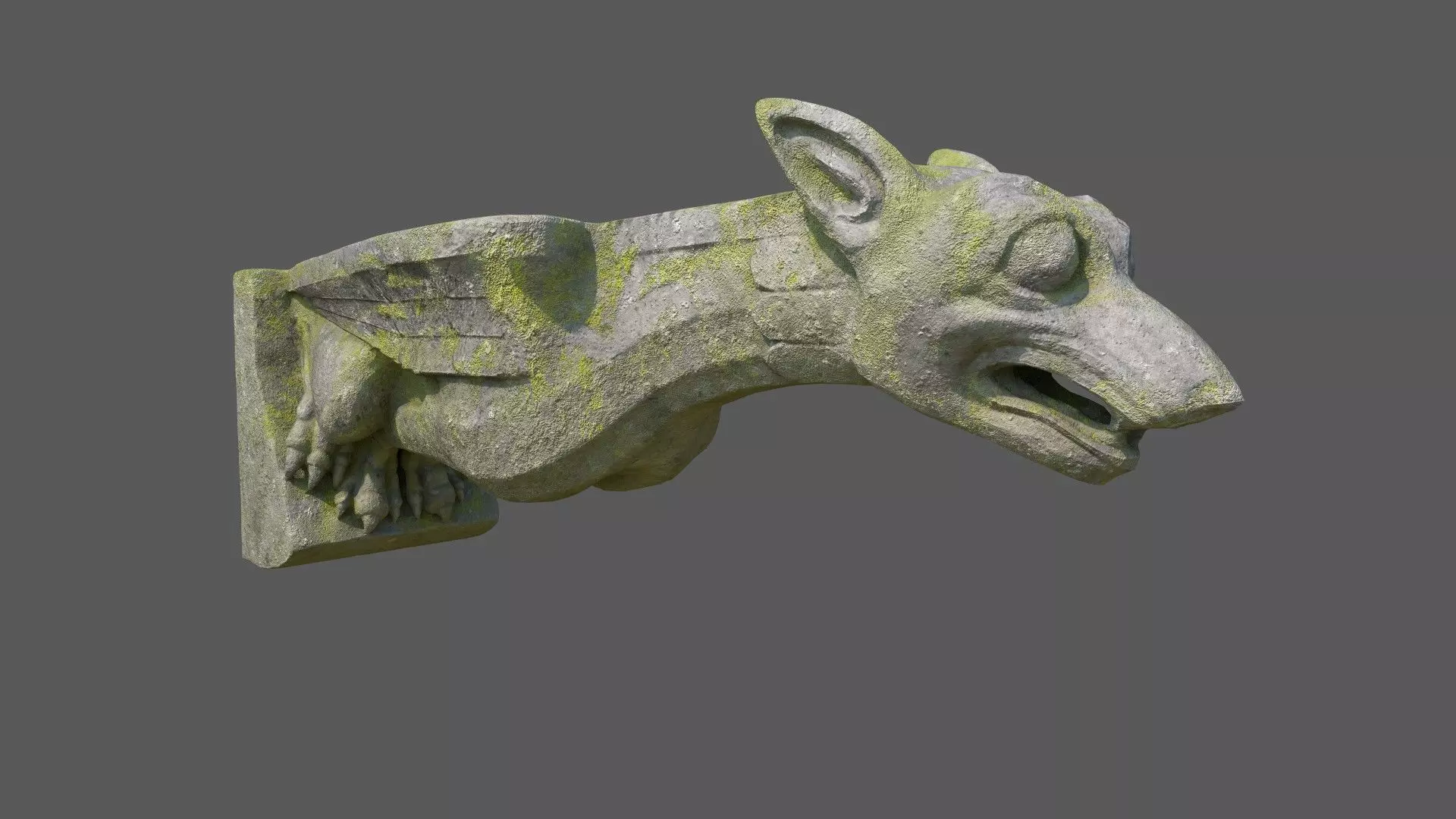 Gargoyle08 Low-poly 3D model_0