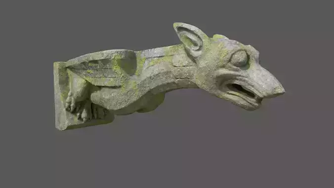 Gargoyle08 Low-poly 3D model