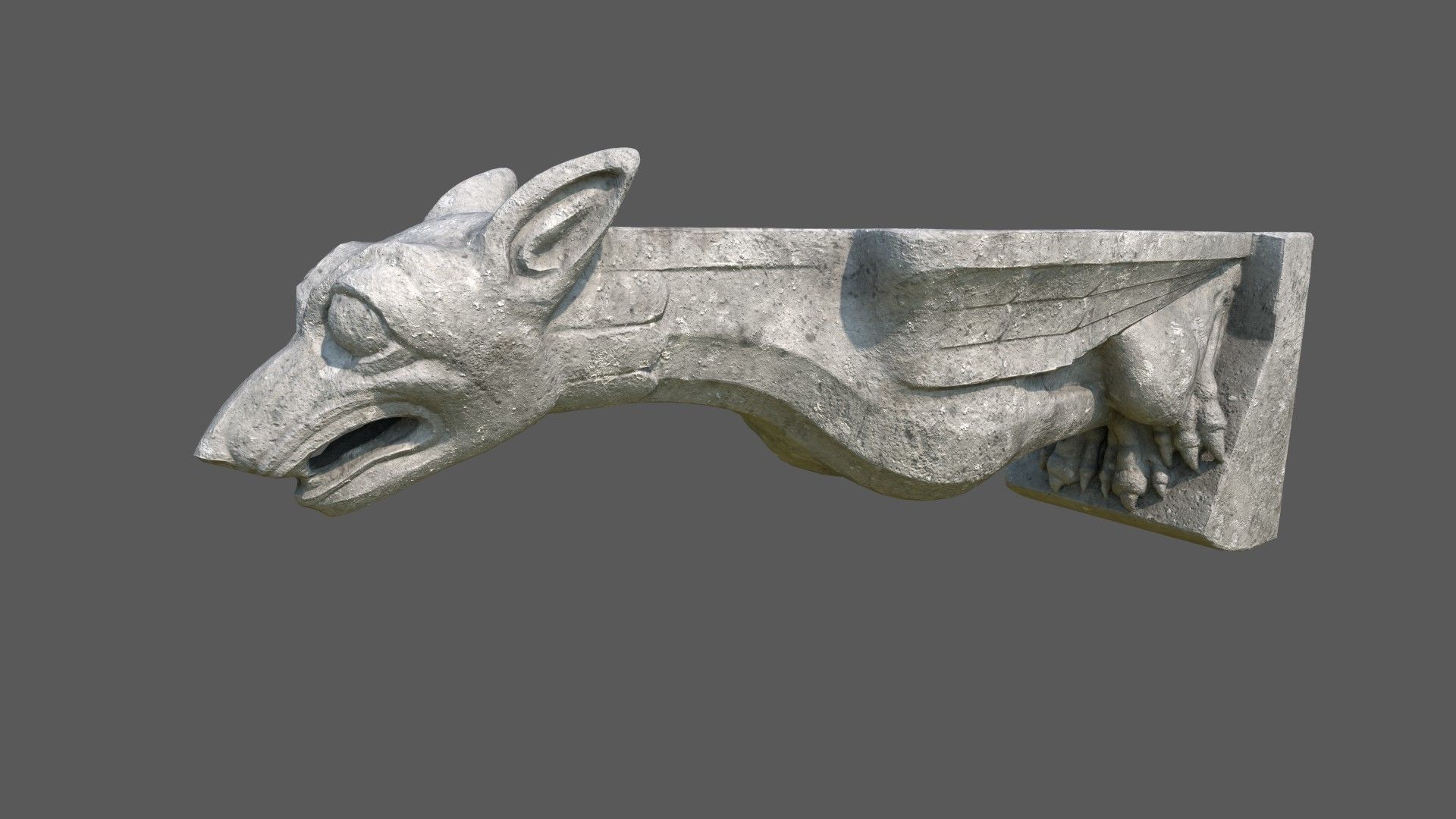 Gargoyle08 Low-poly 3D model_1