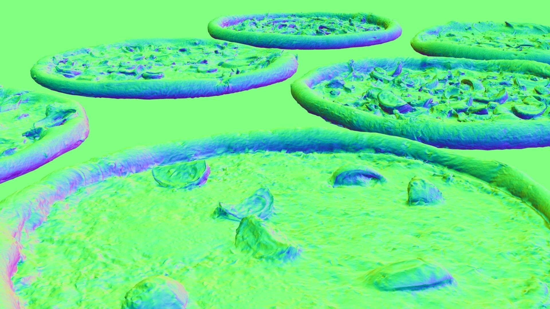 Pizza Collection 6 items italian food vol 3 3D model_7