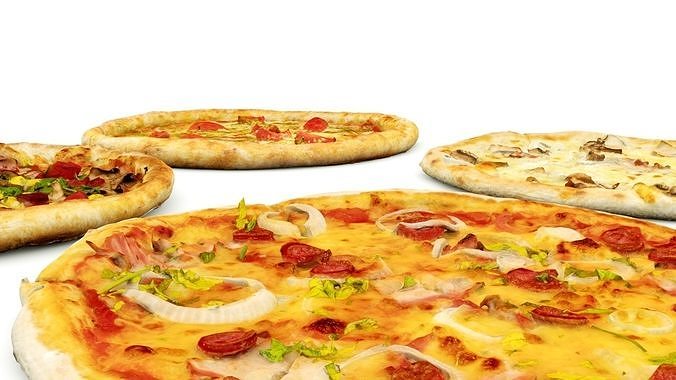 Pizza Collection 6 items italian food vol 3 3D model 6