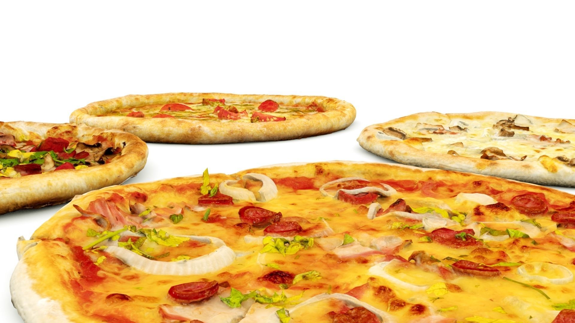 Pizza Collection 6 items italian food vol 3 3D model_5