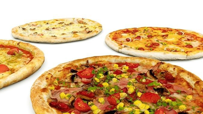 Pizza Collection 6 items italian food vol 3 3D model 3