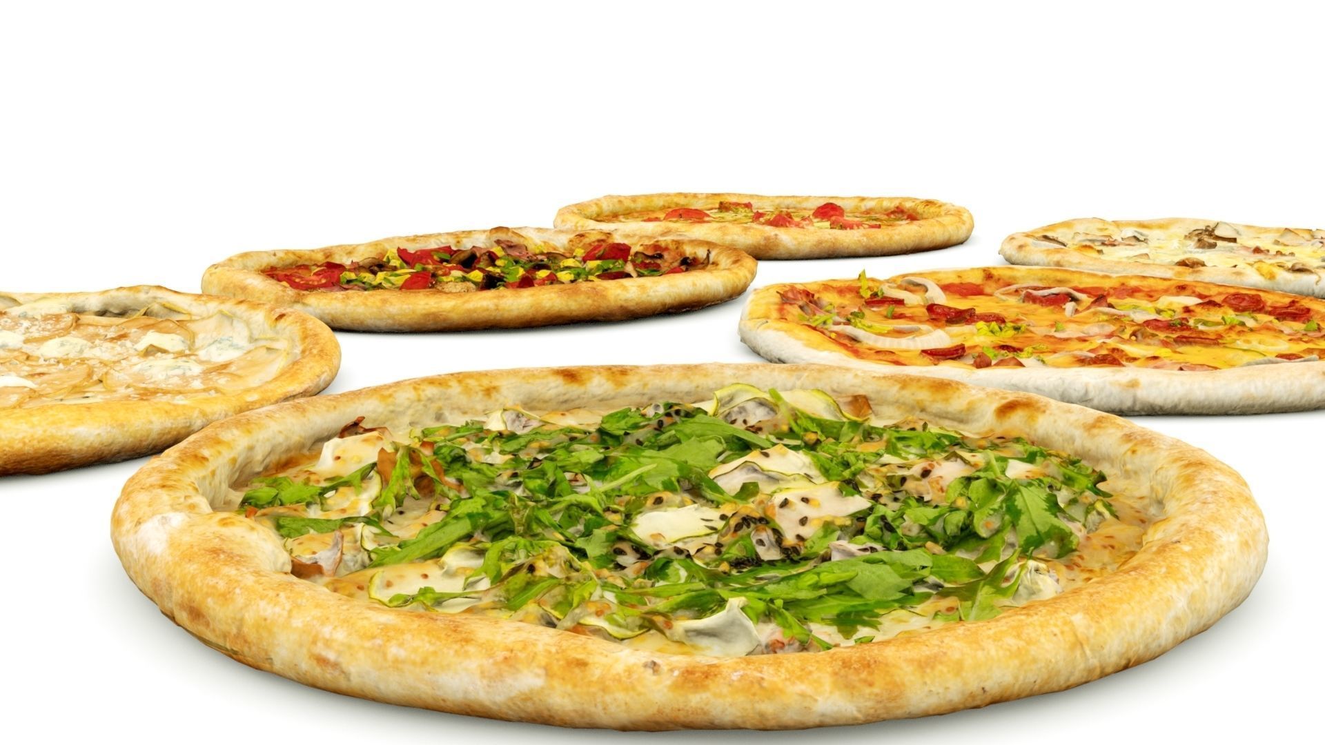 Pizza Collection 6 items italian food vol 3 3D model_4