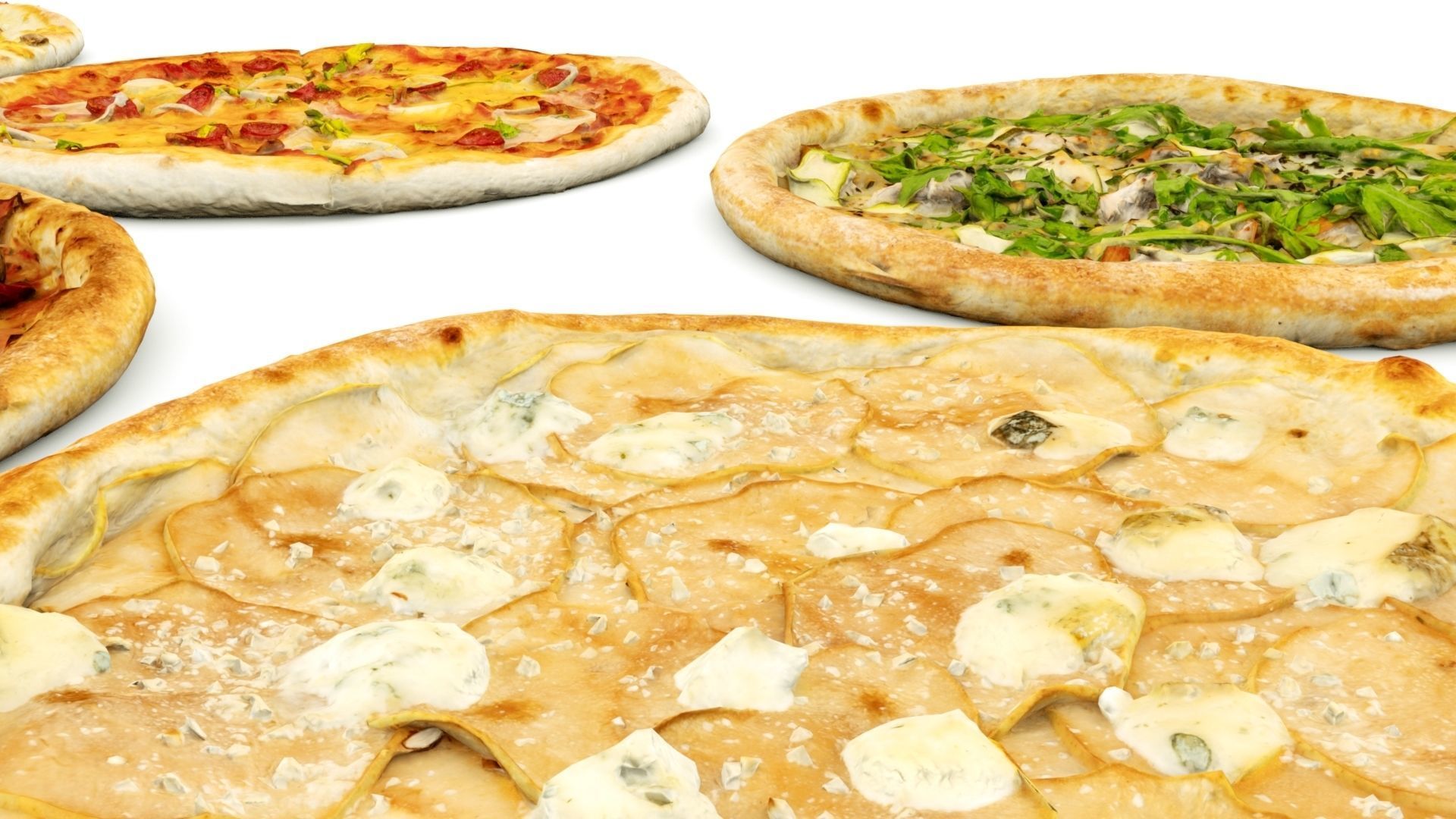 Pizza Collection 6 items italian food vol 3 3D model_3