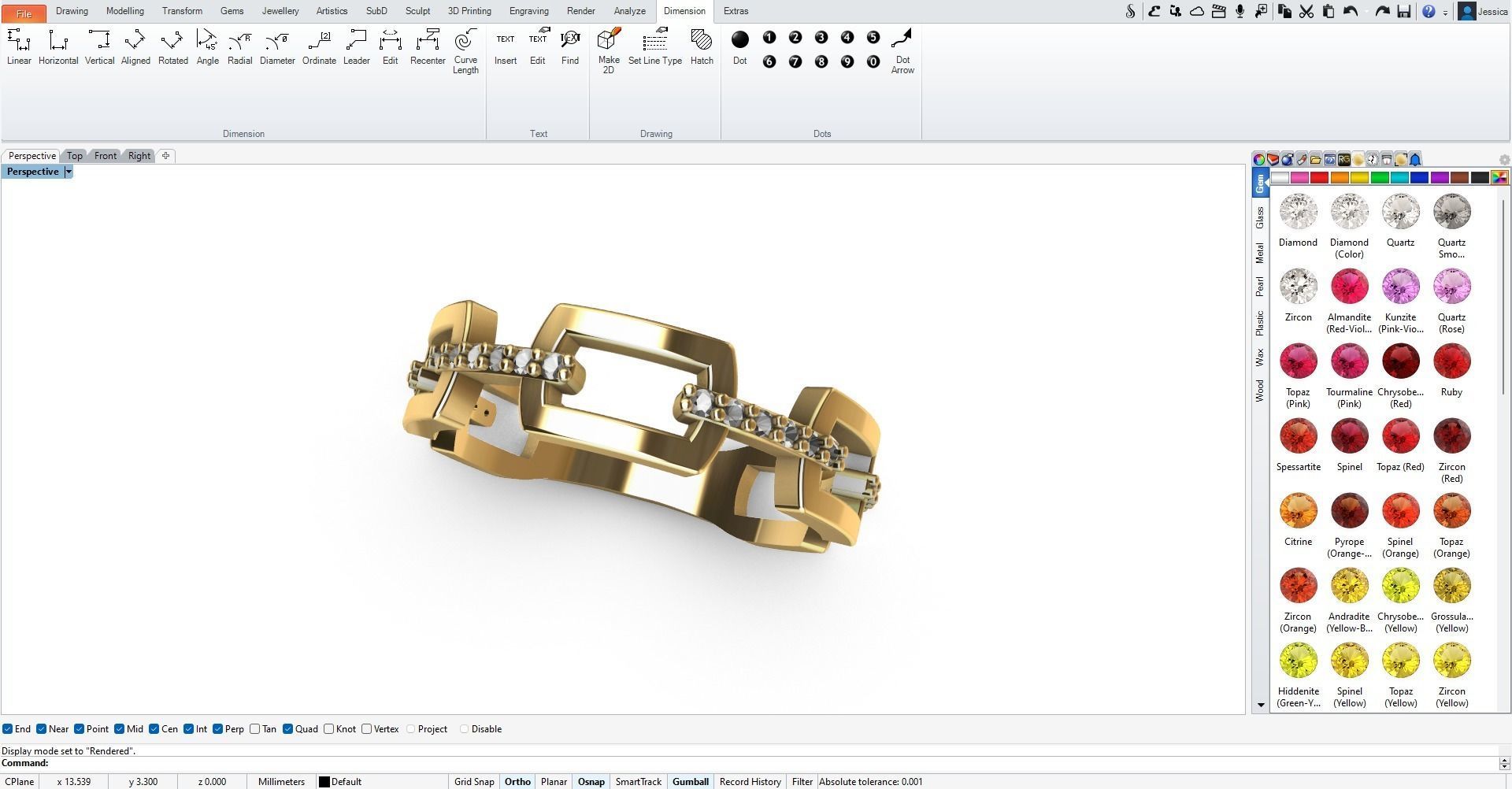 Link Ring 3D print model_5