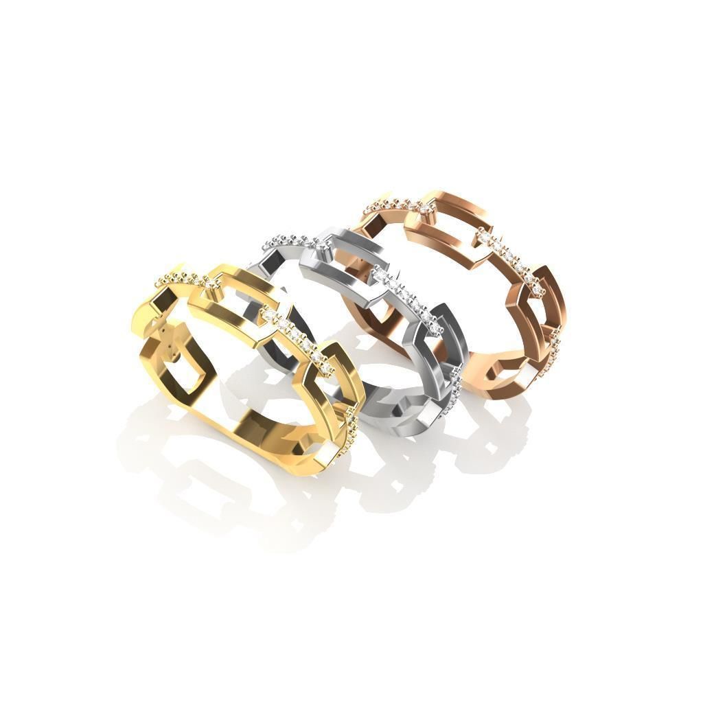 Link Ring 3D print model_3