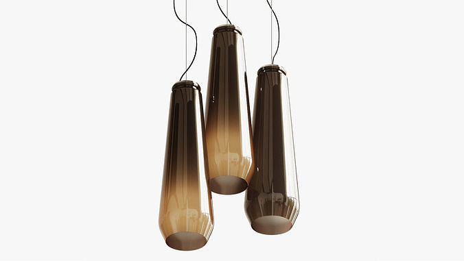 Foscarini-brand glass drop pendant 3D model
