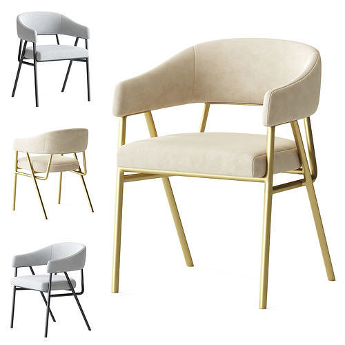 Wire Frame dining arm chair 3D model