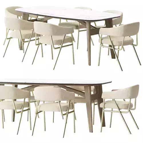 Wire Frame Dining arm Chair and abrey table