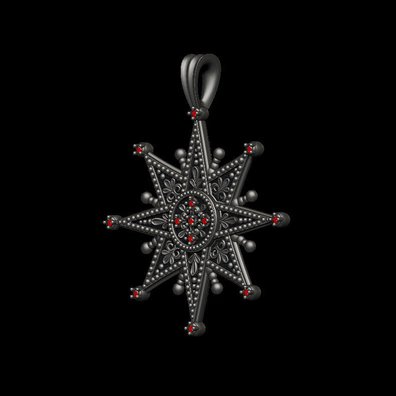 Star Of Bethlehem Pendant 3D print model_12