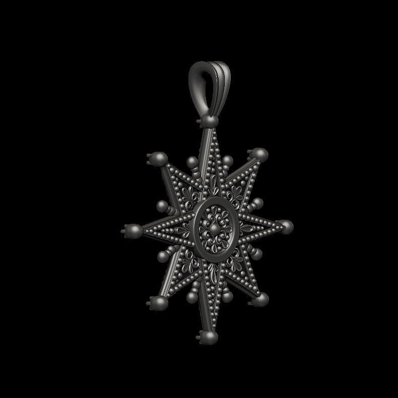 Star Of Bethlehem Pendant 3D print model_9