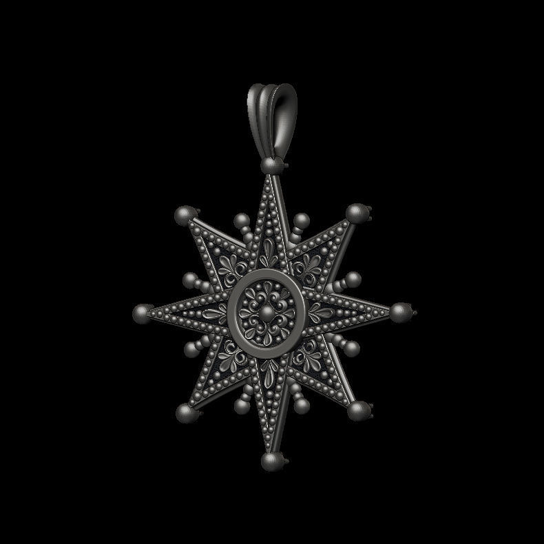 Star Of Bethlehem Pendant 3D print model_6