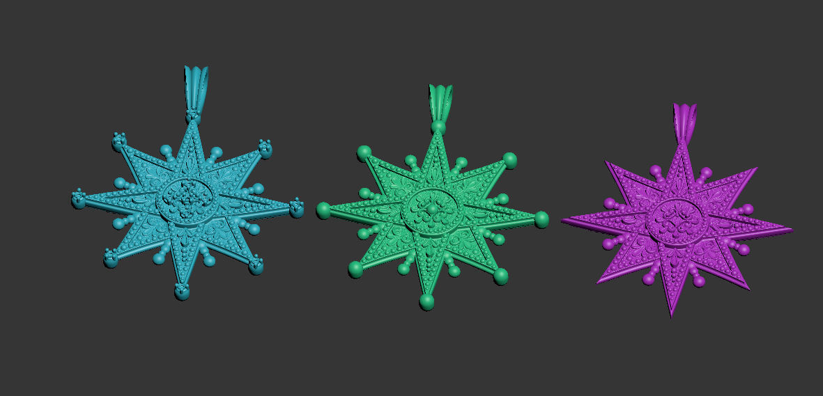 Star Of Bethlehem Pendant 3D print model_13