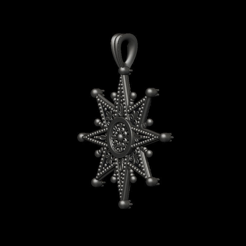 Star Of Bethlehem Pendant 3D print model_5