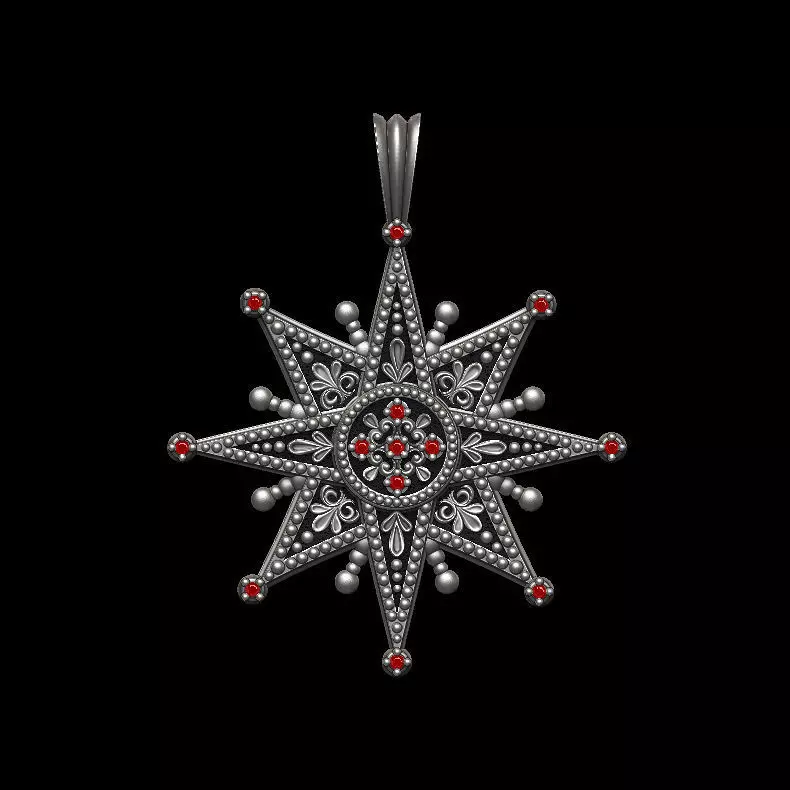 Star Of Bethlehem Pendant 3D print model_0