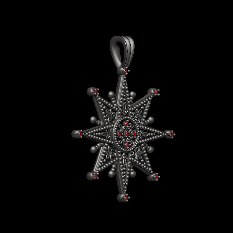 Star Of Bethlehem Pendant 3D print model_17