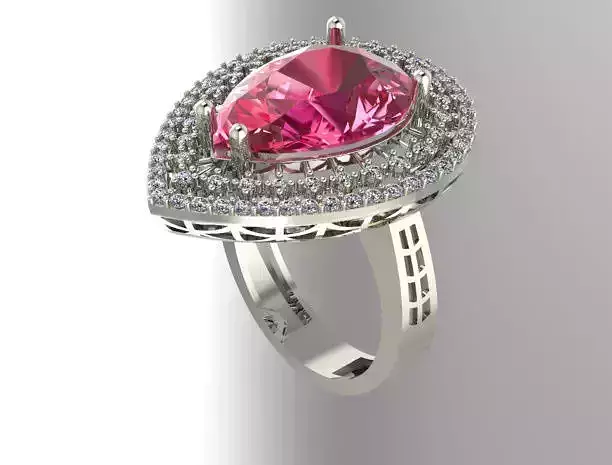 Teardrop Ring 3D print model
