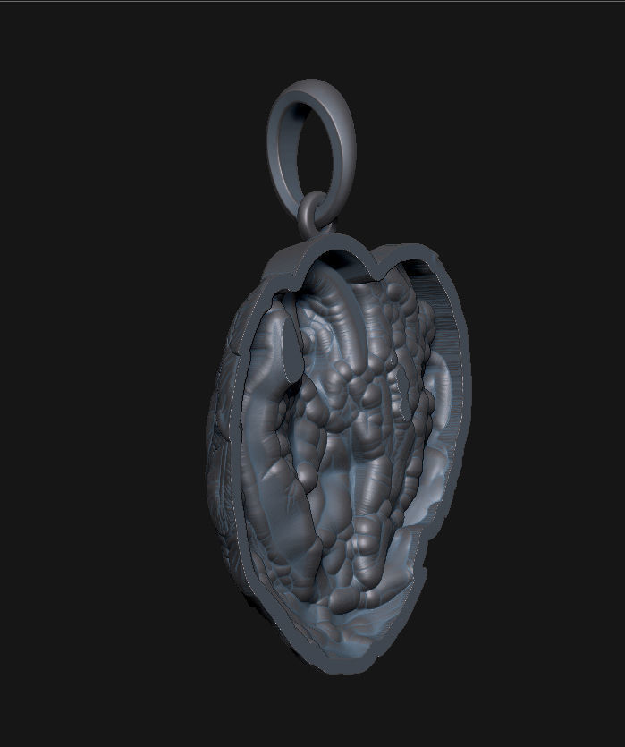 Angel Pendant Medallion 3D print model_7