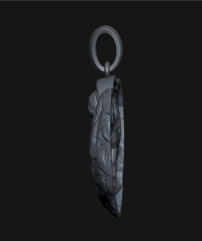 Angel Pendant Medallion 3D print model_6