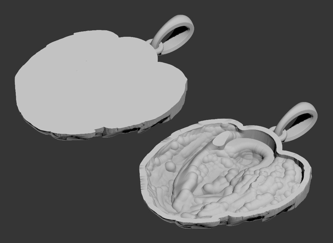 Angel Pendant Medallion 3D print model_12