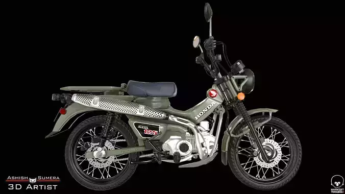 Honda Hunter Cub Low-poly 3D model