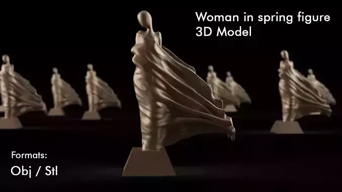 Woman in spring figure