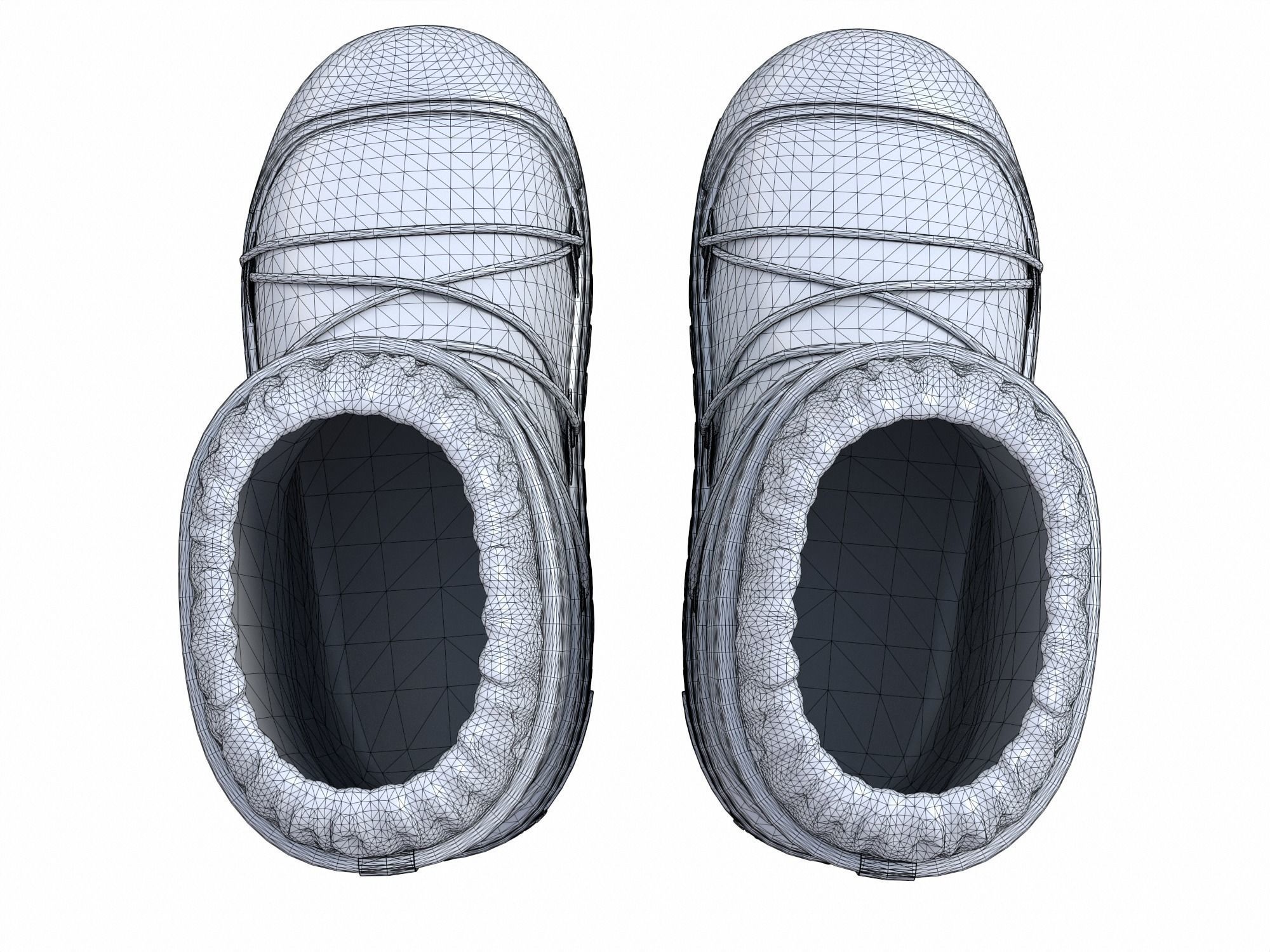 Dior Alps Snow Ankle Boots Gray Low-poly 3D model_9