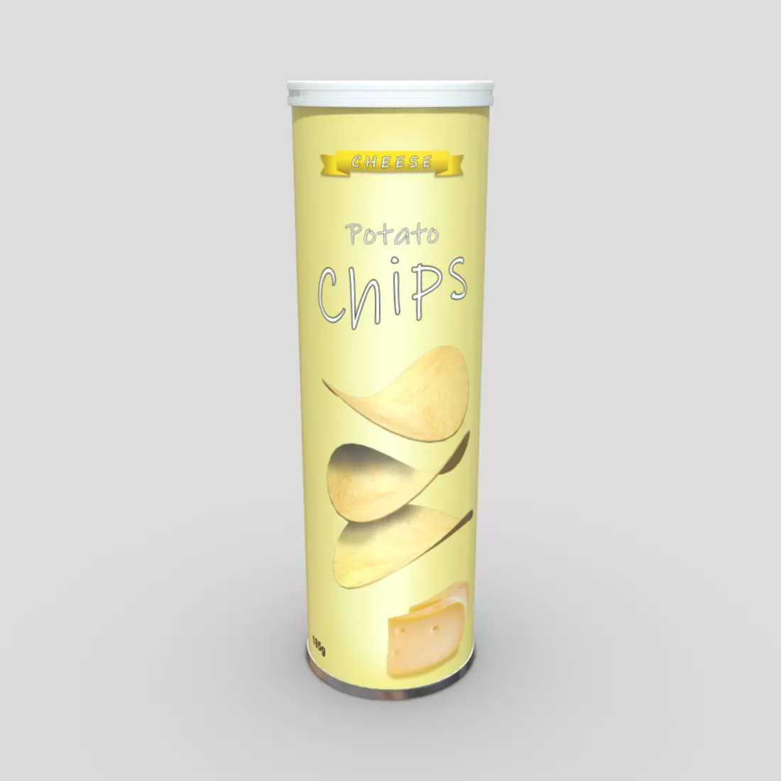 Poatato Chips Tube 5 Low-poly 3D model