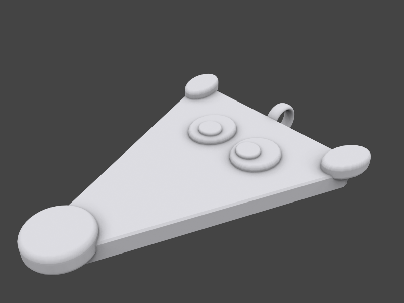 Reindeer pendant 3D print model_1