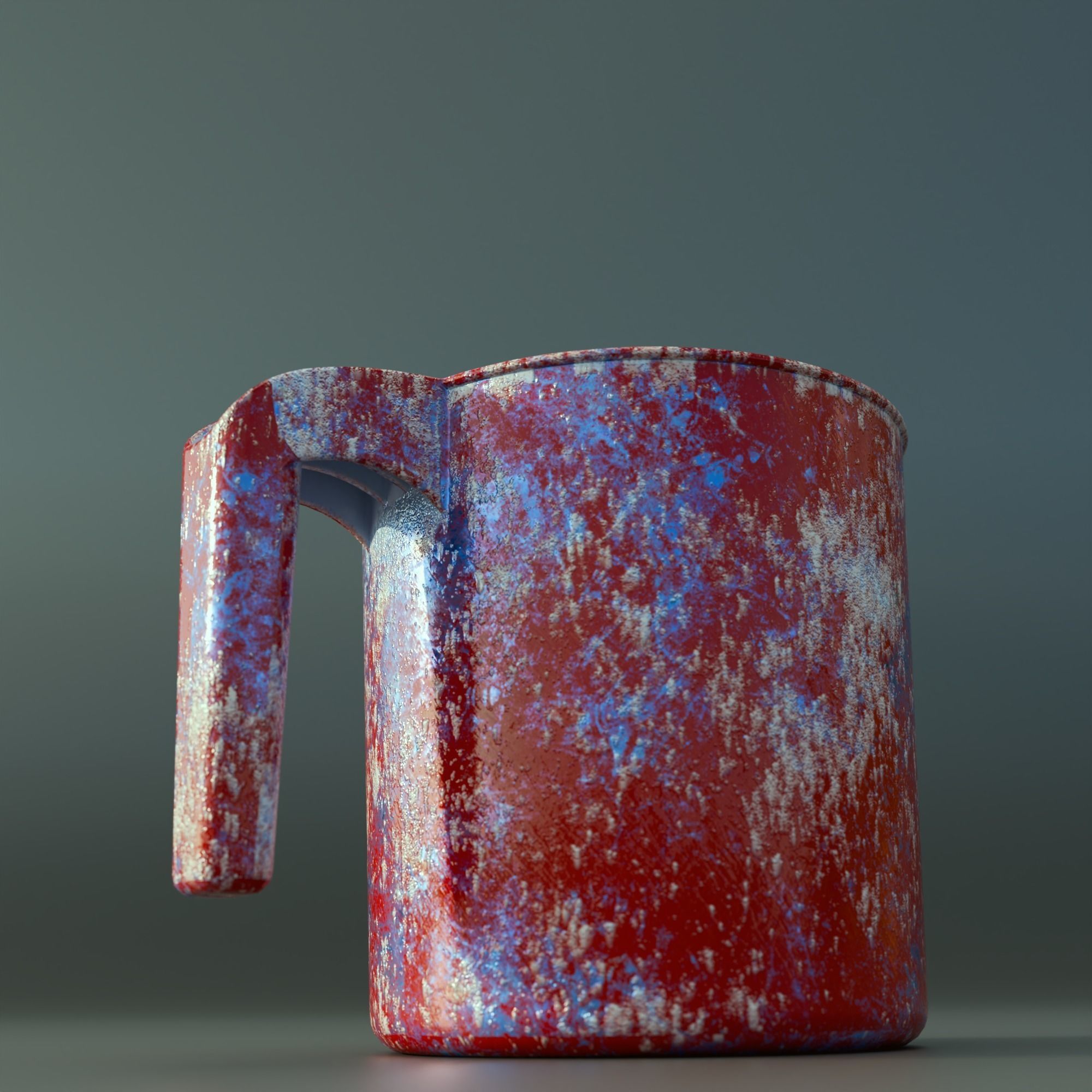 plastic mug Low-poly 3D model_2