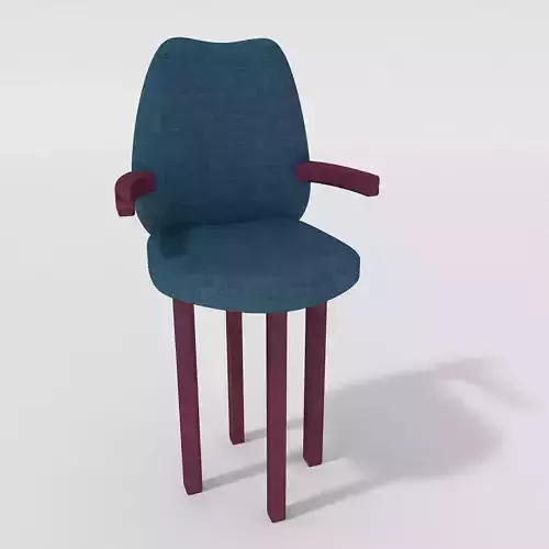 Pomegranate blue velvet chair