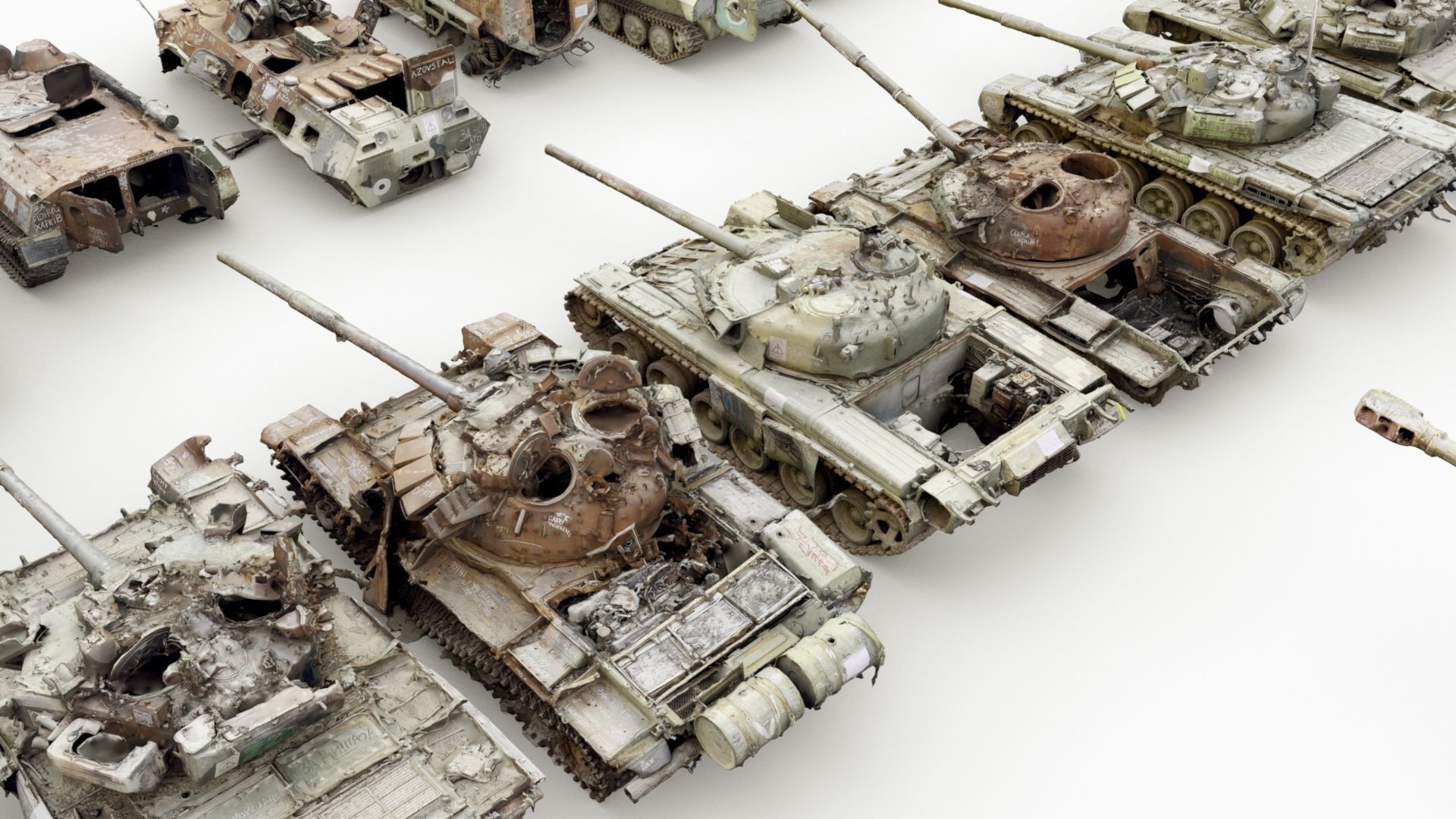 Destroyed russian armored vehicles Vol3 3D model_23