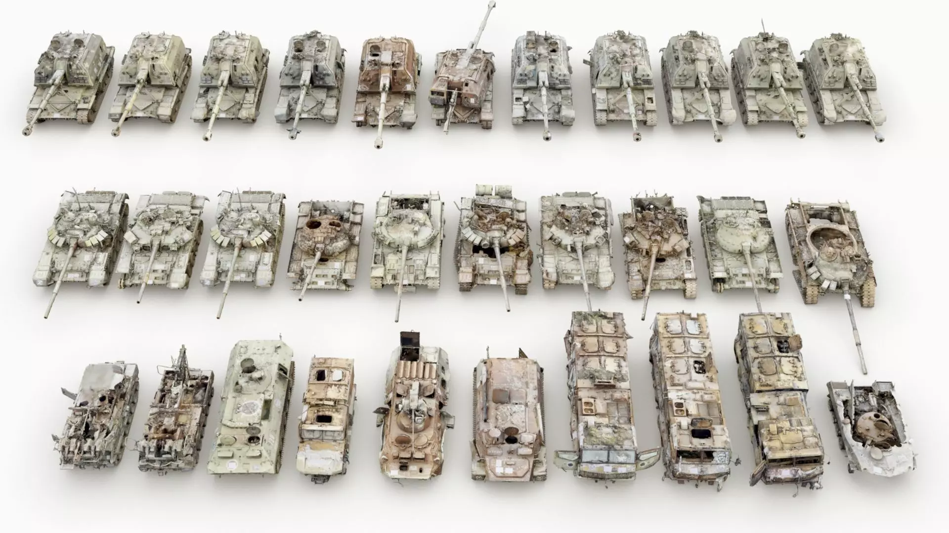 Destroyed russian armored vehicles Vol3 3D model_0