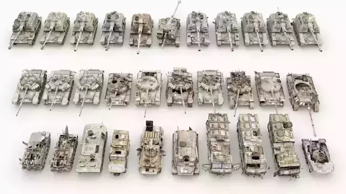 Destroyed russian armored vehicles Vol3 3D model