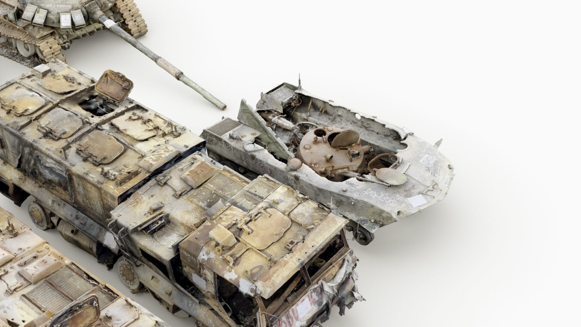 Destroyed russian armored vehicles Vol3 3D model_7