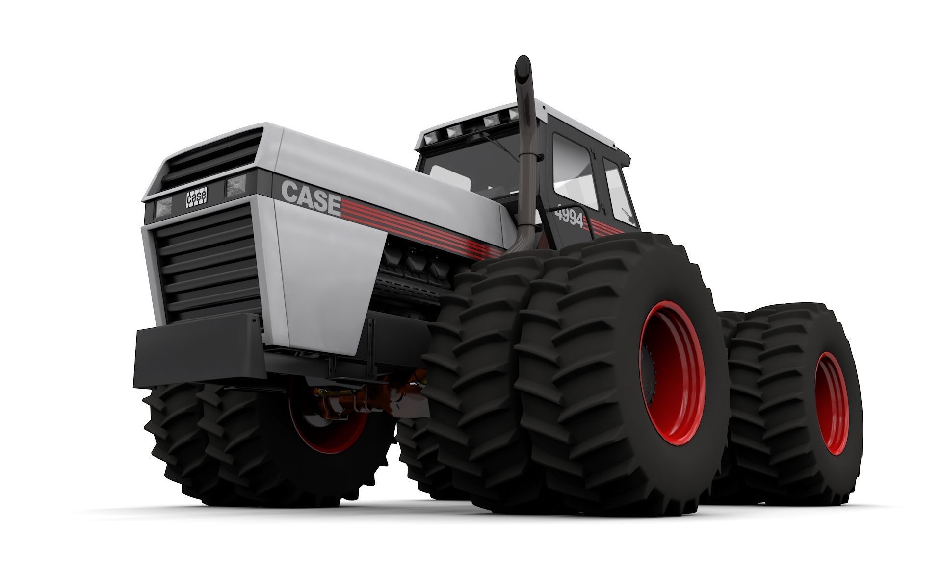 JI Case 4994 1984 Tractor White Version 3D model CGTrader