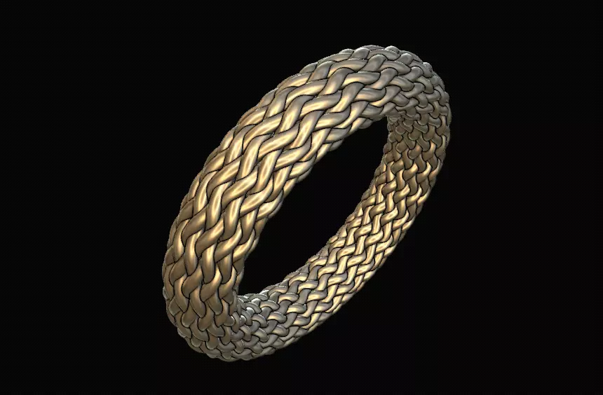 celtic weave ring band US size 6 3D print model